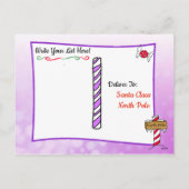 Kerstkaarten van Kerstman: Kerstelf met blond haar Feestdagenkaart (Achterkant)