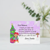 Kerstkaarten van Sinterklaas: Kerstelf met Feestel Feestdagenkaart (Staand voorkant)