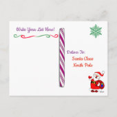 Kerstkaarten van Sinterklaas: Paarse Eenhoorn met  Feestdagenkaart (Achterkant)