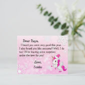 Kerstkaarten van Sinterklaas: Rode Eenhoorn in Ker Feestdagenkaart (Staand voorkant)