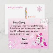 Kerstkaarten van Sinterklaas: Rode Eenhoorn in Ker Feestdagenkaart (Voorkant / Achterkant)