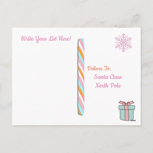 Kerstkaarten van Sinterklaas: Rode Eenhoorn in Sin Feestdagenkaart (Achterkant)