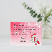 Kerstkaarten van Sinterklaas: Rode Eenhoorn met Ke Feestdagenkaart (Staand voorkant)