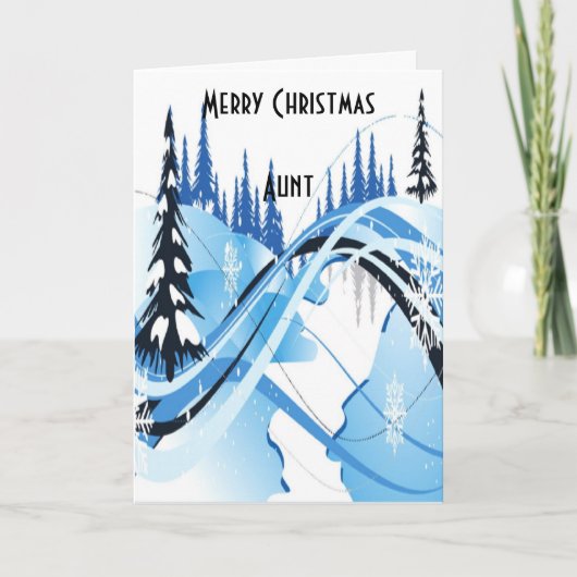 Kerstkaarten van tante feestdagen kaart (Voorkant)