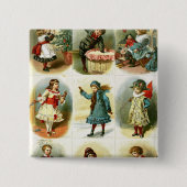 kerstkaarten vierkante button 5,1 cm (Voorkant)