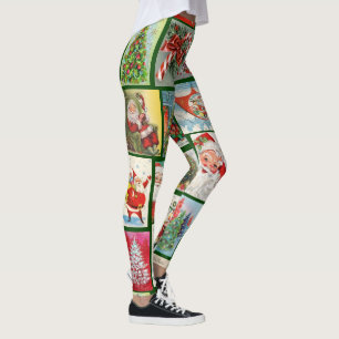 kerstkaarten Vintage Leggings Vrouwenreuzen