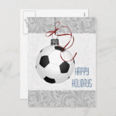 kerstKaarten voetballer Feestdagenkaart (Voorkant / Achterkant)