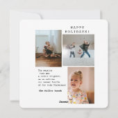 Kerstkaarten voor baby's feestdagenkaart (Achterkant)