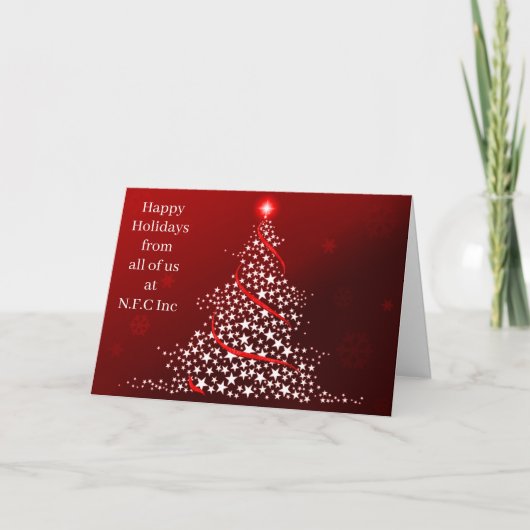Kerstkaarten voor bedrijven feestdagen kaart (Voorkant)
