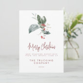 Kerstkaarten voor bedrijven kaart (Staand voorkant)