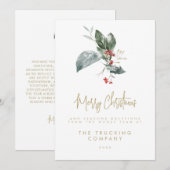 Kerstkaarten voor bedrijven kaart (Voorkant / Achterkant)