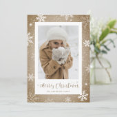  kerstkaarten voor Burlap Feestdagenkaart (Staand voorkant)