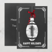 kerstKaarten voor chalkboardfootballs Feestdagenkaart (Voorkant / Achterkant)