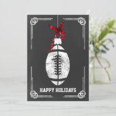 kerstKaarten voor chalkboardfootballs Feestdagenkaart (Staand voorkant)