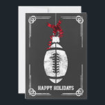 kerstKaarten voor chalkboardfootballs Feestdagenkaart<br><div class="desc">De Kaarten van het ornament van de Vakantiegroet van het football van het karton  door rente. Professionele vakantiekaarten zijn industriespecifieke vakantiekaarten. Deze speciale vakantiekaarten zullen uw feestelijke groeten een beetje uniek maken</div>
