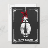 kerstKaarten voor chalkboardfootballs Feestdagenkaart (Voorkant / Achterkant)