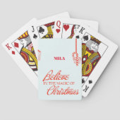 kerstkaarten voor de kerstman pokerkaarten (Achterkant)
