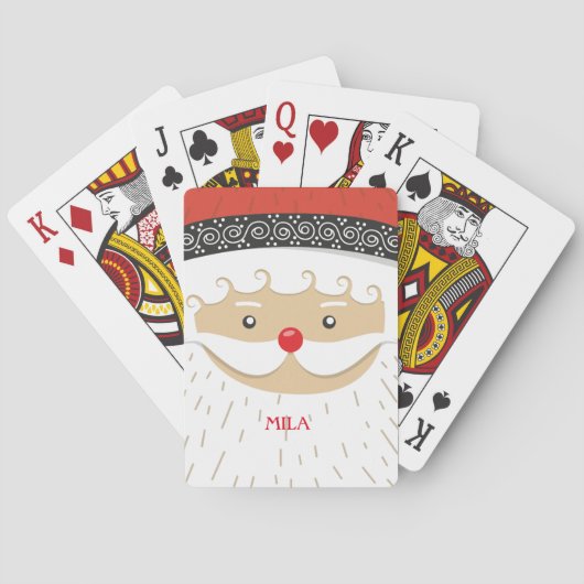 kerstkaarten voor de kerstman pokerkaarten (Achterkant)