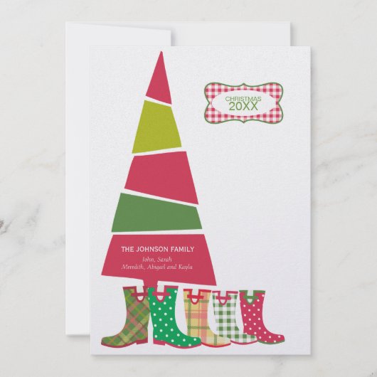 kerstKaarten voor de klinkklare familie Feestdagenkaart (Voorkant)