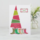 kerstKaarten voor de klinkklare familie Feestdagenkaart (Staand voorkant)