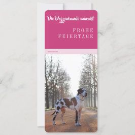 Kerstkaarten voor Doggen Feestdagenkaart