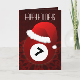 Kerstkaarten voor een biljarter feestdagen kaart