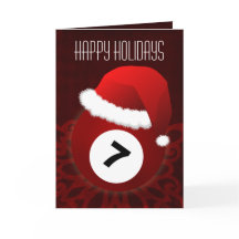 Kerstkaarten voor een biljarter