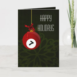 Kerstkaarten voor een biljarter feestdagen kaart