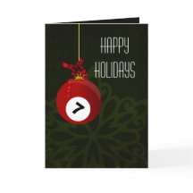 Kerstkaarten voor een biljarter