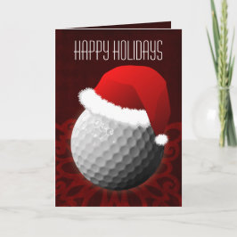 Kerstkaarten voor een golfer feestdagen kaart