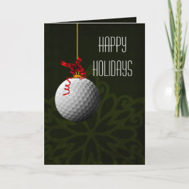 Kerstkaarten voor een golfer feestdagen kaart