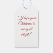 Kerstkaarten voor een Kerst Cottage Cadeaulabel (Achterkant)