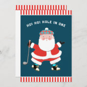 Kerstkaarten voor golfers feestdagenkaart (Voorkant / Achterkant)