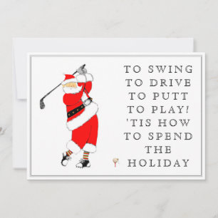 Kerstkaarten voor golfliefhebbers