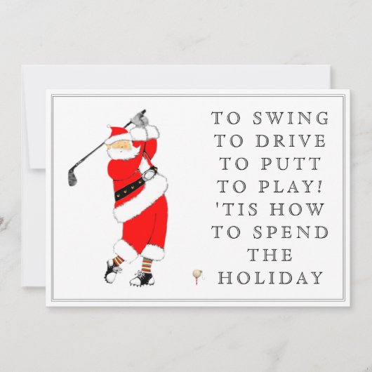 Kerstkaarten voor golfliefhebbers (Voorkant)