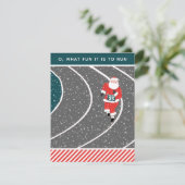 Kerstkaarten voor hardlopers en atleten feestdagenkaart (Staand voorkant)