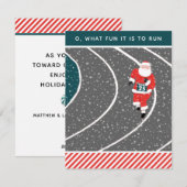 Kerstkaarten voor hardlopers en atleten feestdagenkaart (Voorkant / Achterkant)