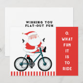 kerstkaarten voor het fietsen feestdagenkaart (Voorkant / Achterkant)