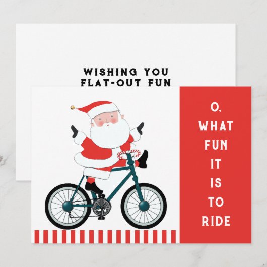 kerstkaarten voor het fietsen feestdagenkaart (Voorkant / Achterkant)