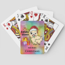 kerstkaarten voor het spelen van Llama