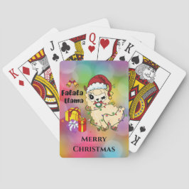 kerstkaarten voor het spelen van Llama Pokerkaarten