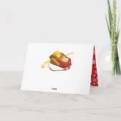 Kerstkaarten voor hockey - Meisje speler in de sne Kaart (Achterkant)