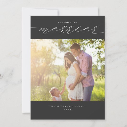 Kerstkaarten voor hoe meer hoe beter feestdagenkaart (Voorkant)