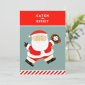 kerstkaarten voor honkbal-feestdagen feestdagenkaart (Staand voorkant)