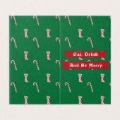 kerstkaarten voor inkt- en snoepriet kaart (Buitenkant ongevouwen)