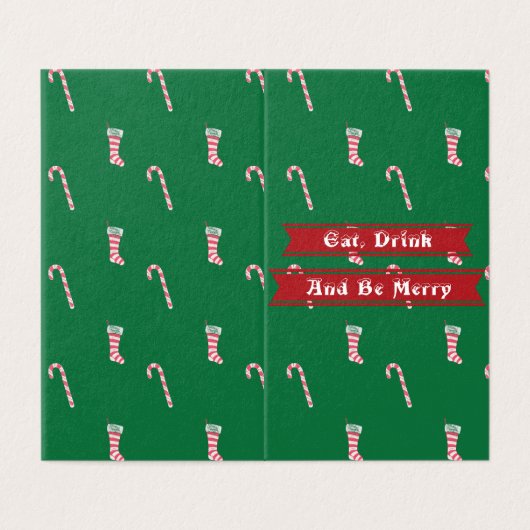 kerstkaarten voor inkt- en snoepriet kaart (Buitenkant ongevouwen)