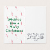 kerstkaarten voor inkt- en snoepriet kaart (Binnenkant ongevouwen)