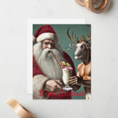 Kerstkaarten voor kerstmis en kerstmis voor kerstm notitiekaartje (Voorkant / Achterkant in situ)