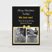 kerstkaarten voor papa kaart (Gele Bloem)