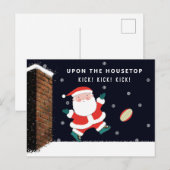 Kerstkaarten voor rugbyliefhebbers feestdagenkaart (Voorkant / Achterkant)